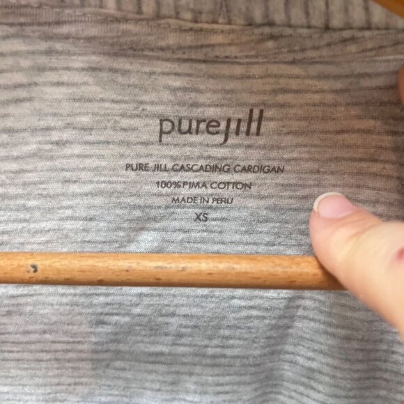 Pure Jill Cascading Cardigan 100% Pima Cotton Made‎ In Peru XS - Picture 3 of 5